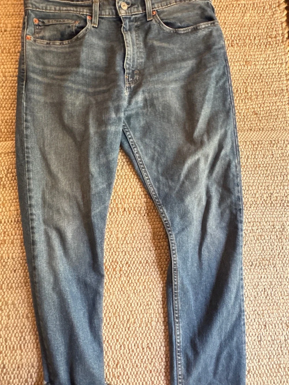 Levi's Men's Slim Straight Jeans - Blue with Tan Patch
